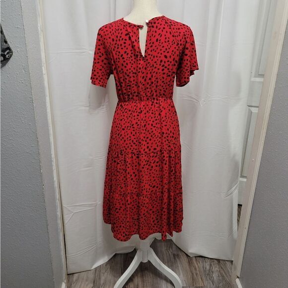 Reb. In J red spotted midi dress sz S - Picture 9 of 9
